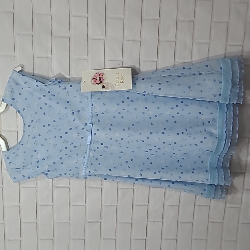 Genuine Rose made by Jona Michelle Blue Floral Girl’s Dress COORD. INF/TOD DRESS